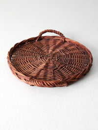 vintage wicker tray