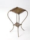 antique Victorian cast brass side table or plant stand