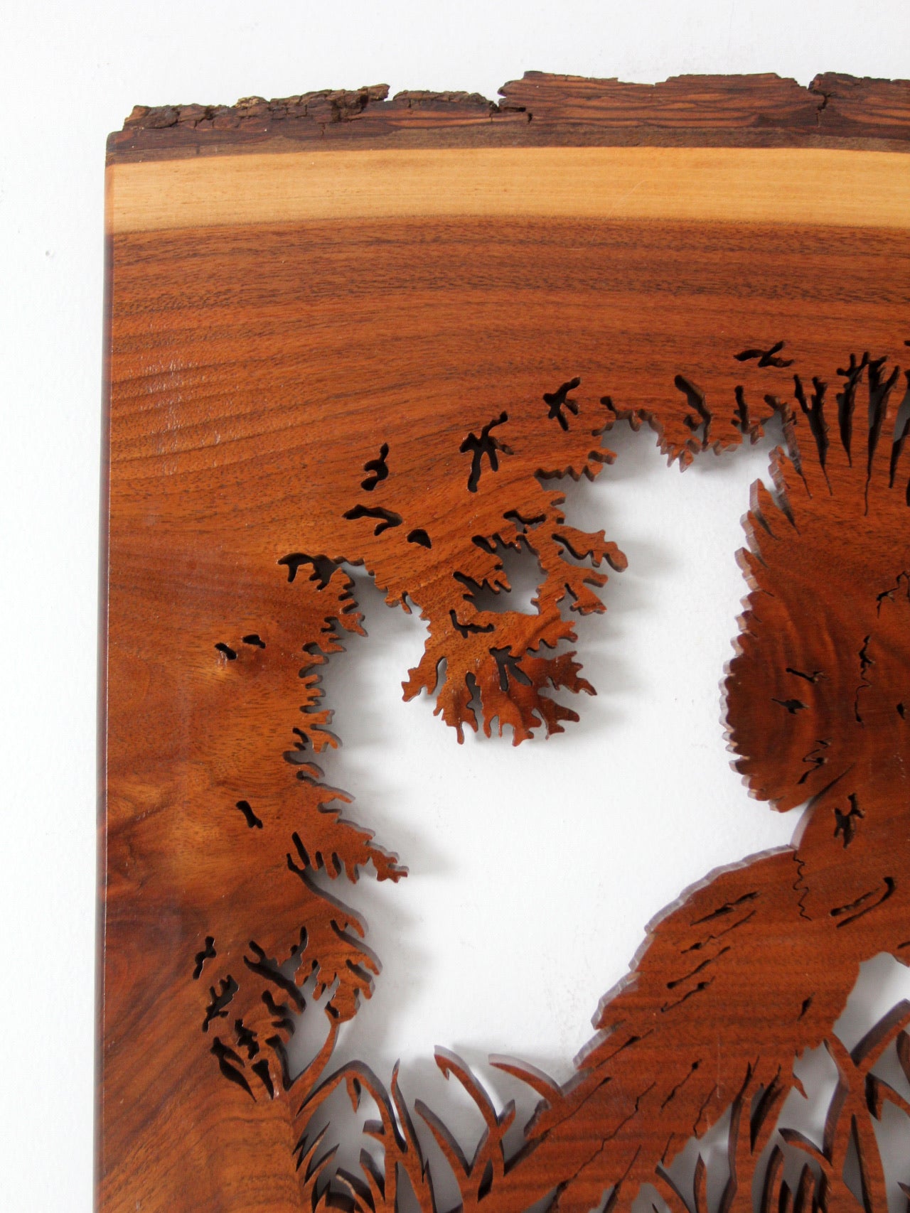 vintage pheasant wood art wall hanging