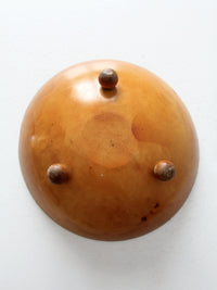 vintage hand painted wood bowl