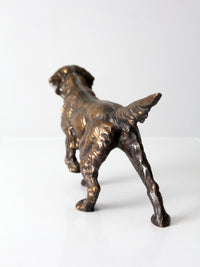 antique cast bronze retriever dog sculpture