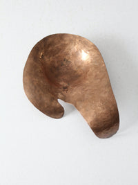 vintage abstract copper bowl