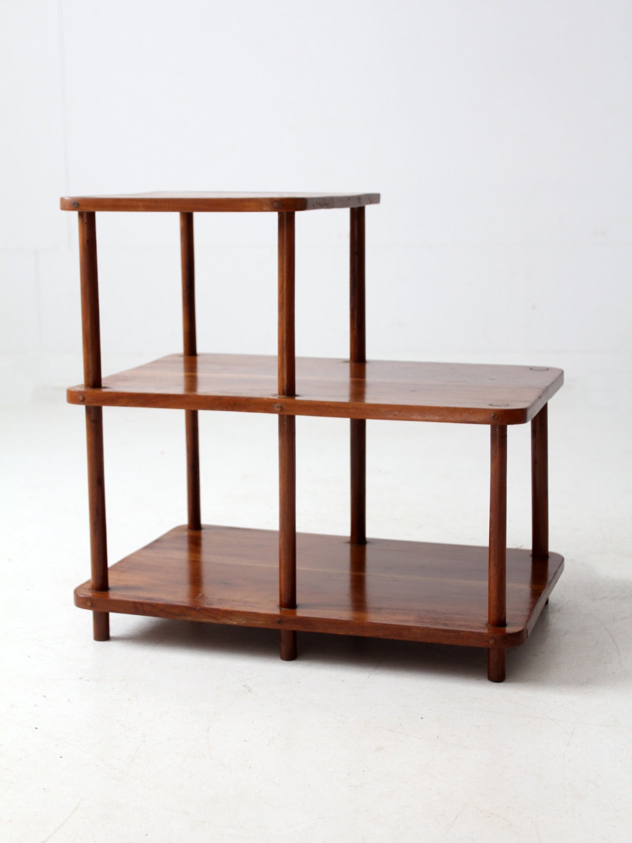 mid-century tiered end table