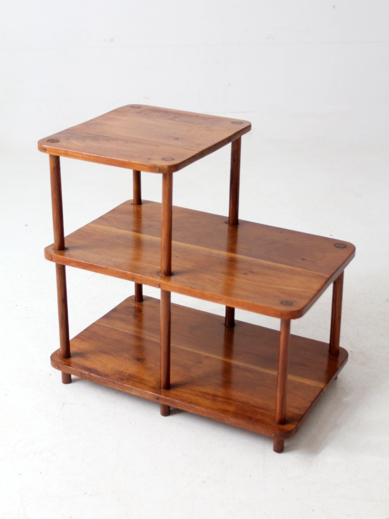 mid-century tiered end table