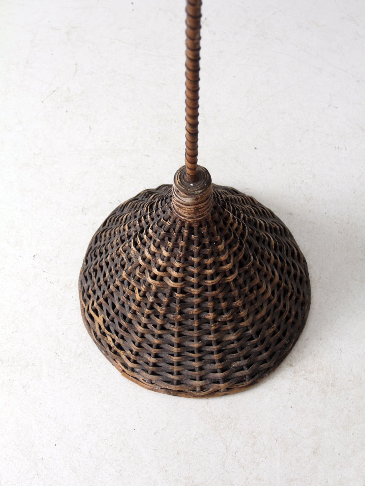 antique wicker bird cage and stand