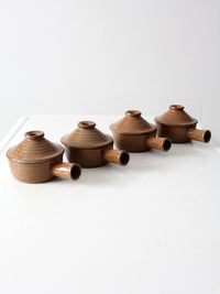 vintage crock bowls with lids set of 4