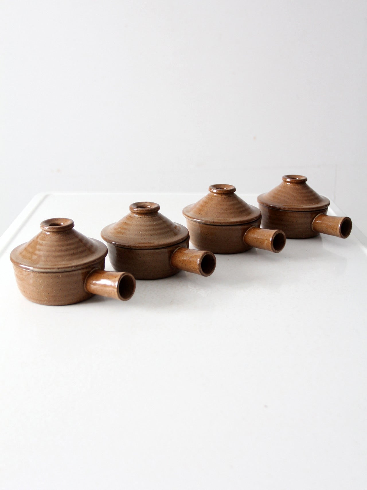 vintage crock bowls with lids set of 4