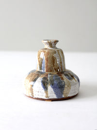 vintage studio pottery oil lamp vase