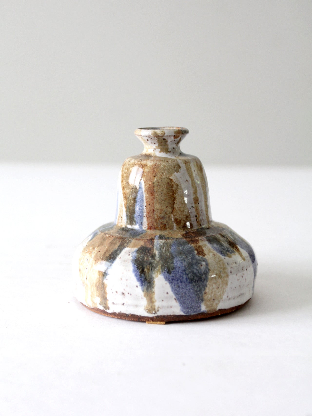 vintage studio pottery oil lamp vase