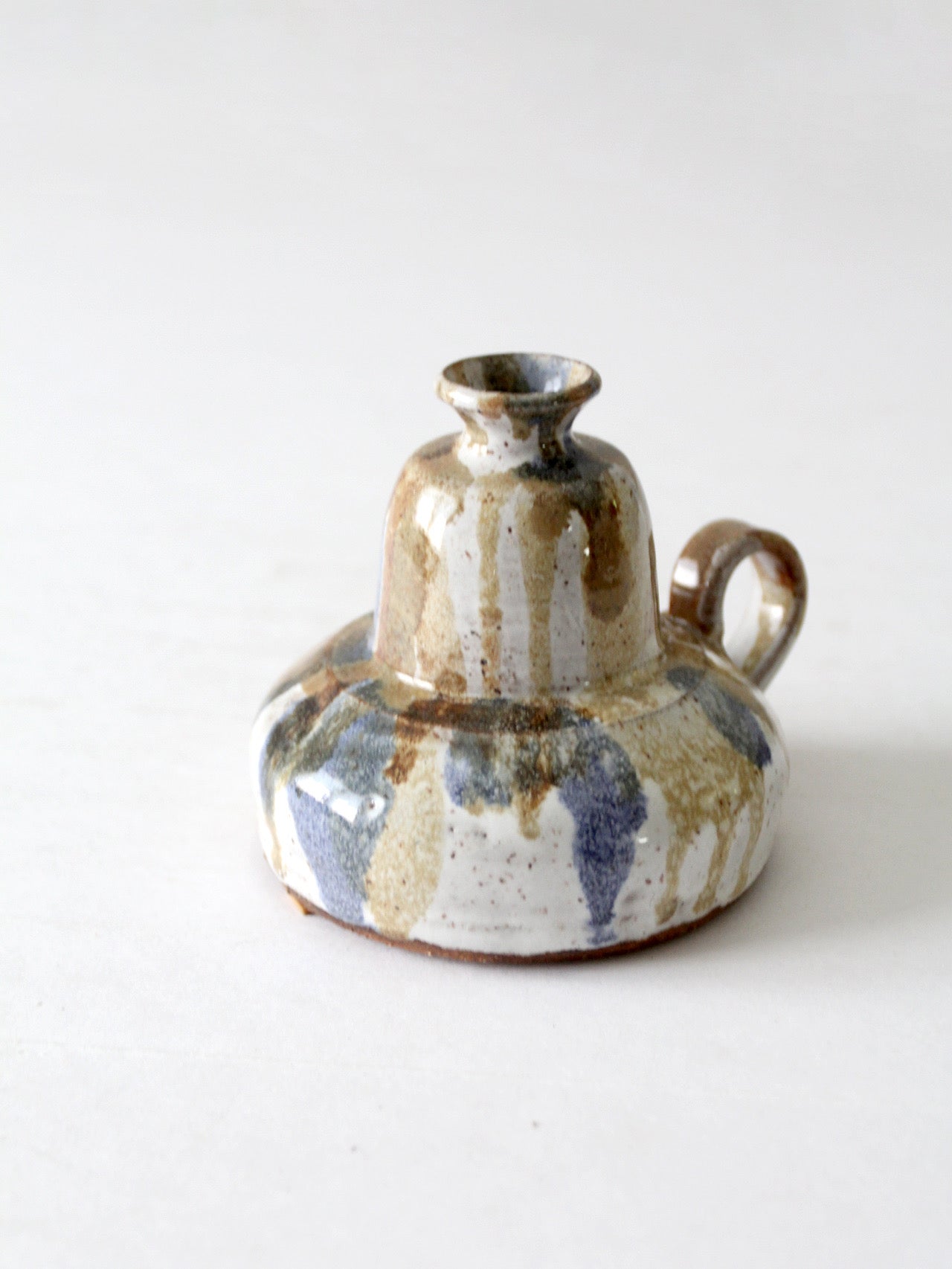 vintage studio pottery oil lamp vase