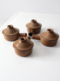vintage crock bowls with lids set of 4