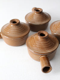 vintage crock bowls with lids set of 4