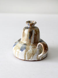 vintage studio pottery oil lamp vase