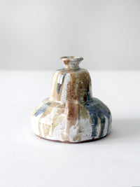 vintage studio pottery oil lamp vase