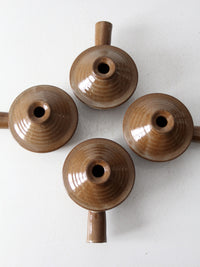 vintage crock bowls with lids set of 4