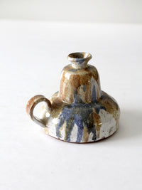 vintage studio pottery oil lamp vase