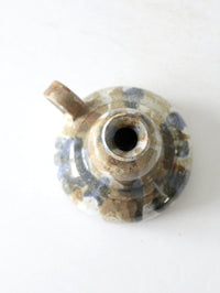 vintage studio pottery oil lamp vase