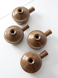 vintage crock bowls with lids set of 4