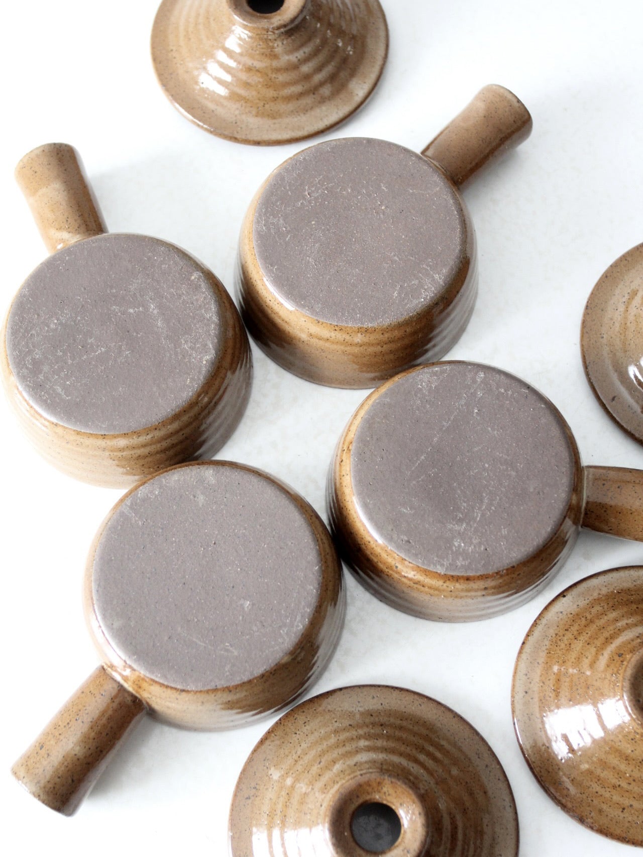 vintage crock bowls with lids set of 4