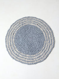 vintage round braided accent rug