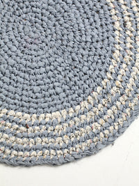 vintage round braided accent rug