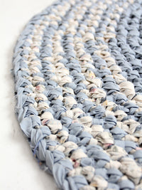 vintage round braided accent rug