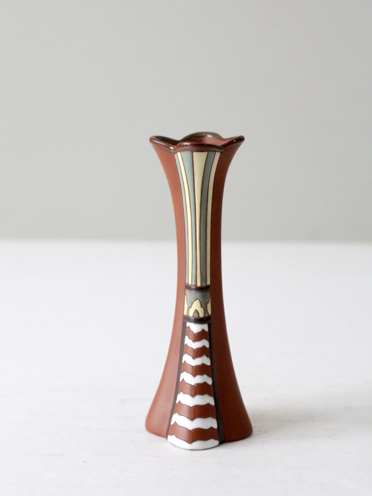 vintage Vietnam Gom Viet style redware vase