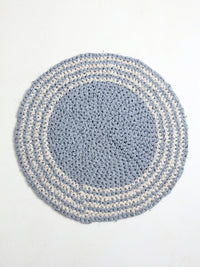 vintage round braided accent rug