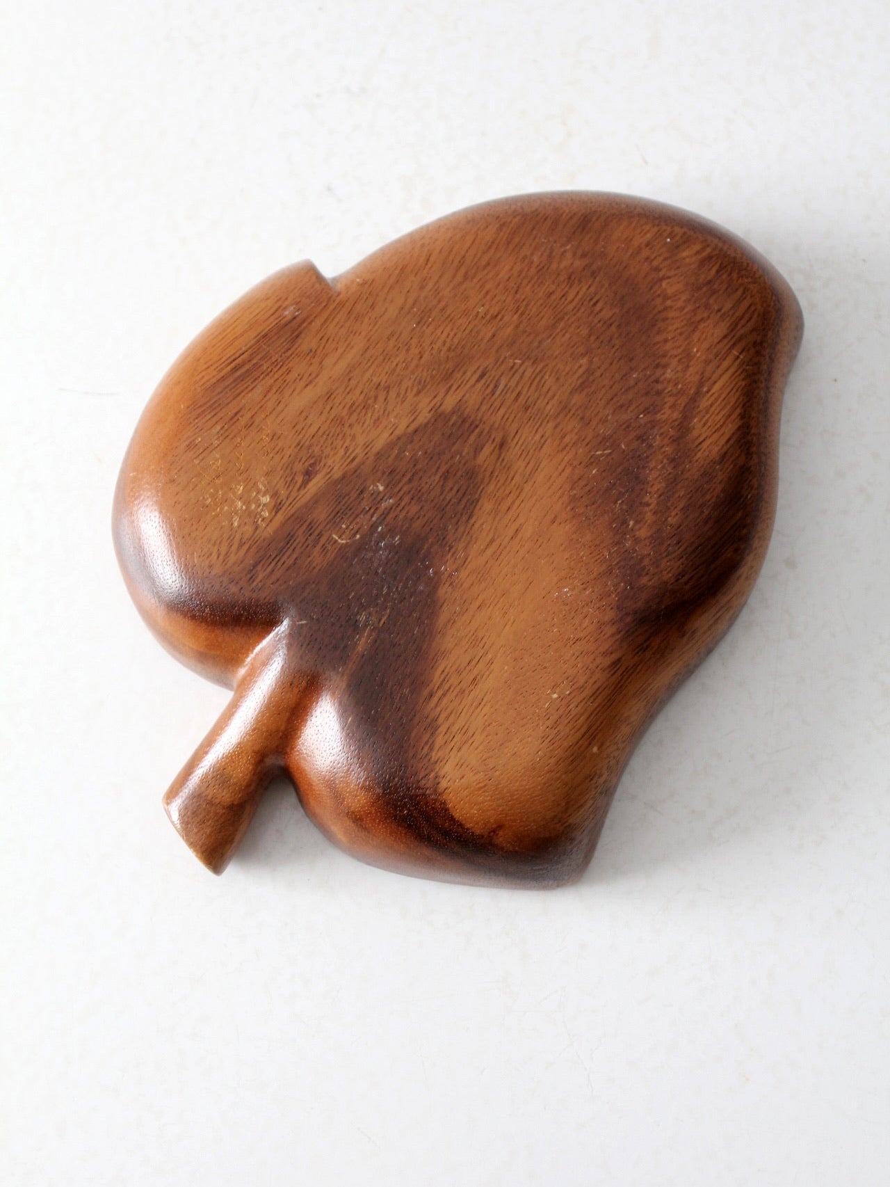 mid century monkey pod wood serving bowl