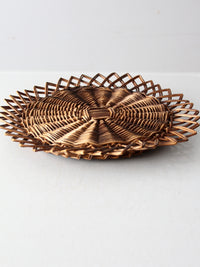 vintage wicker tray wall hanging
