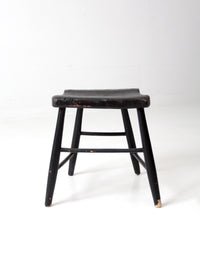 antique black wooden stool