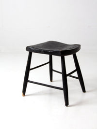 antique black wooden stool