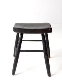 antique black wooden stool