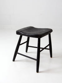 antique black wooden stool