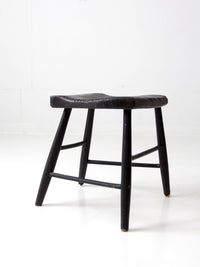 antique black wooden stool