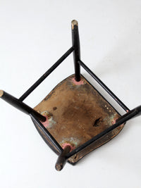 antique black wooden stool