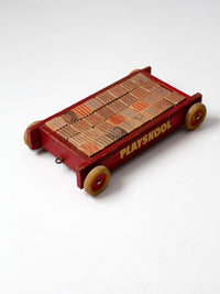 vintage Playskool toy wagon