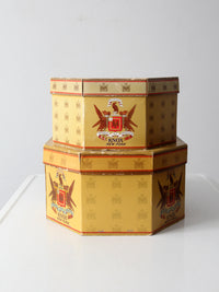 vintage knox hat boxes pair