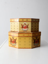 vintage knox hat boxes pair