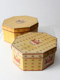 vintage knox hat boxes pair