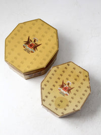 vintage knox hat boxes pair