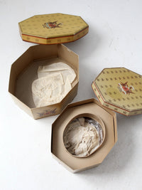 vintage knox hat boxes pair