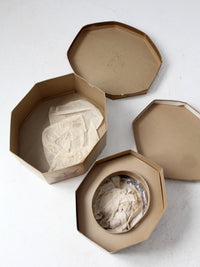 vintage knox hat boxes pair