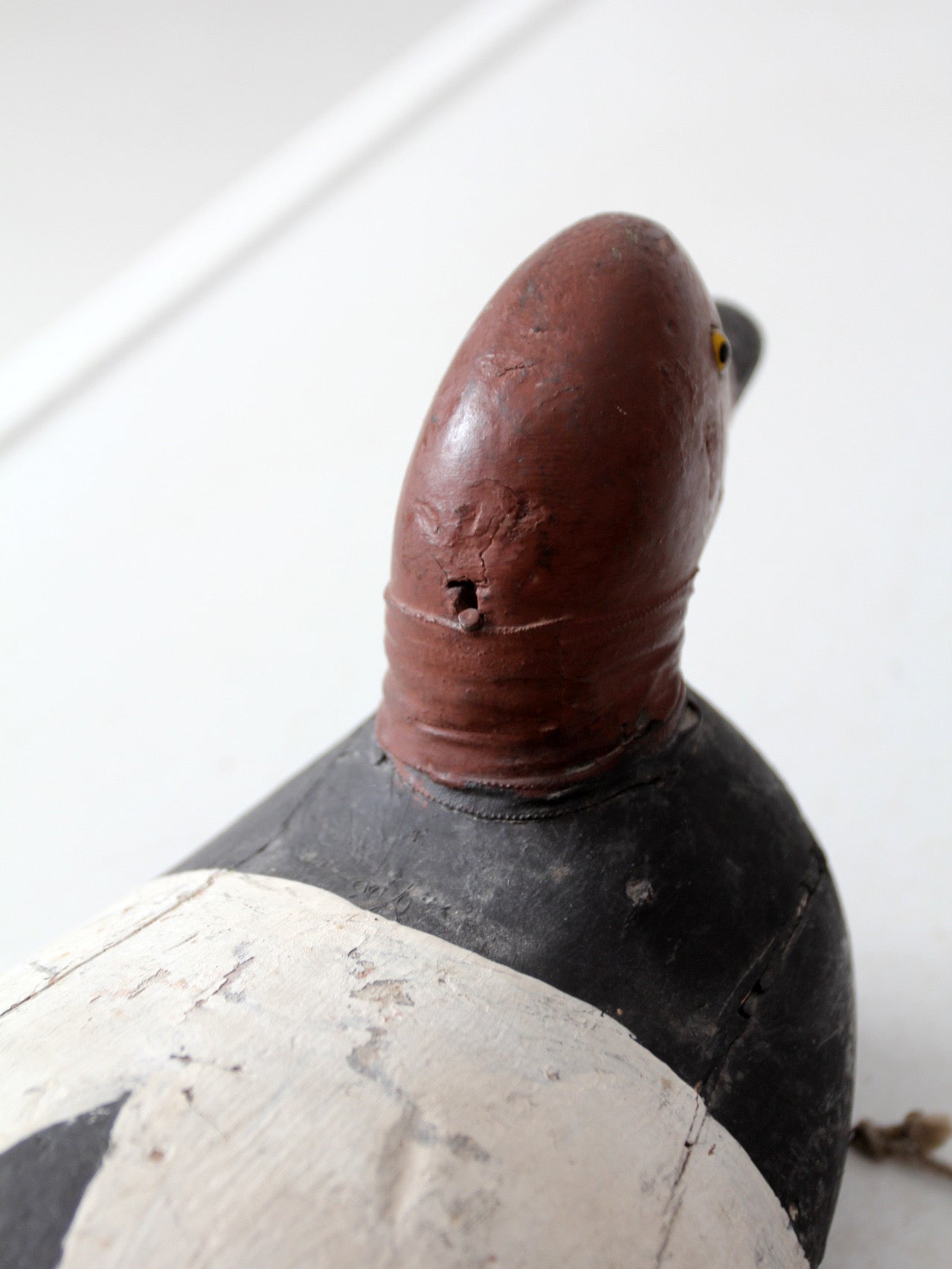 pair vintage wooden canvasback duck decoys