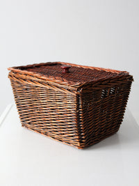 vintage wicker storage basket