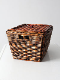 vintage wicker storage basket
