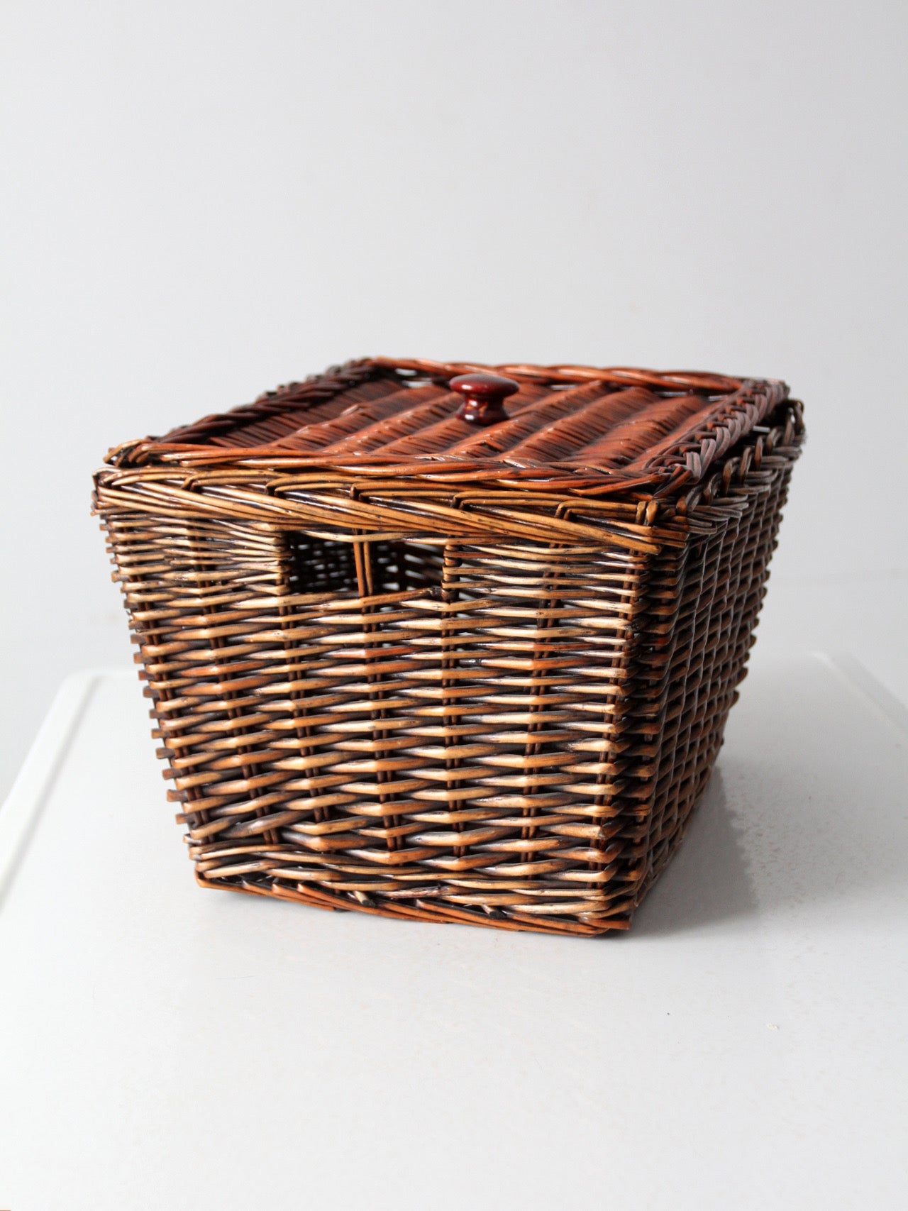 vintage wicker storage basket