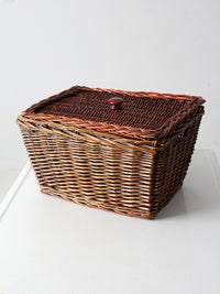 vintage wicker storage basket