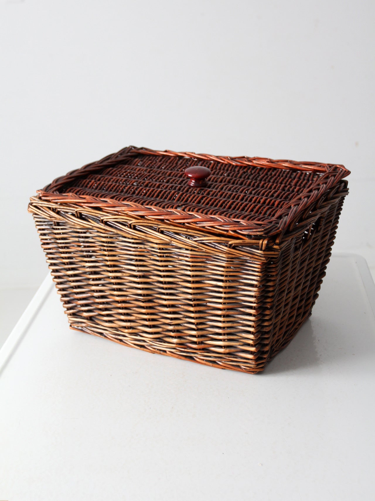 vintage wicker storage basket