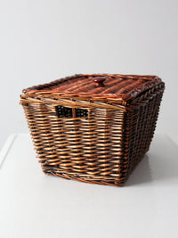 vintage wicker storage basket